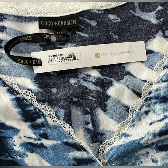 Coco+Carmen Brand New Blue Tie Dye Women’s Jumpsuit Size L/XL - Picture 4 of 15